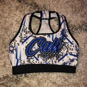 California Allstars practice wear sports bra